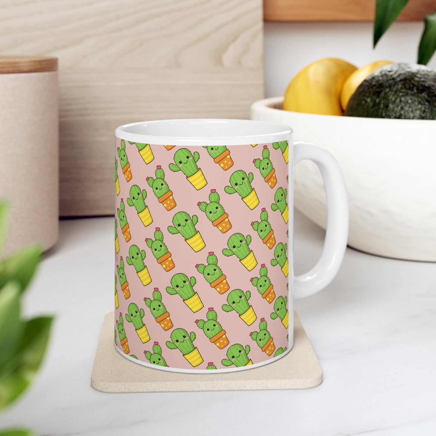 Cute Cactus Ceramic Mug 11oz