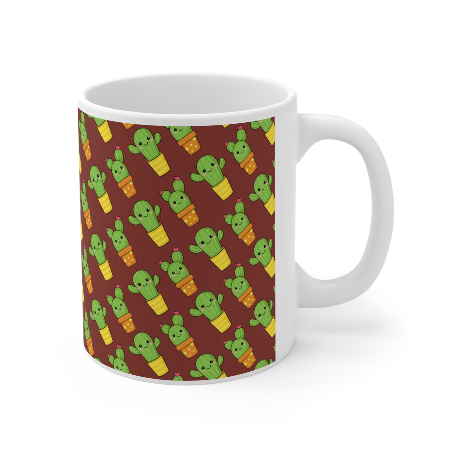 Cute Cactus Ceramic Mug 11oz