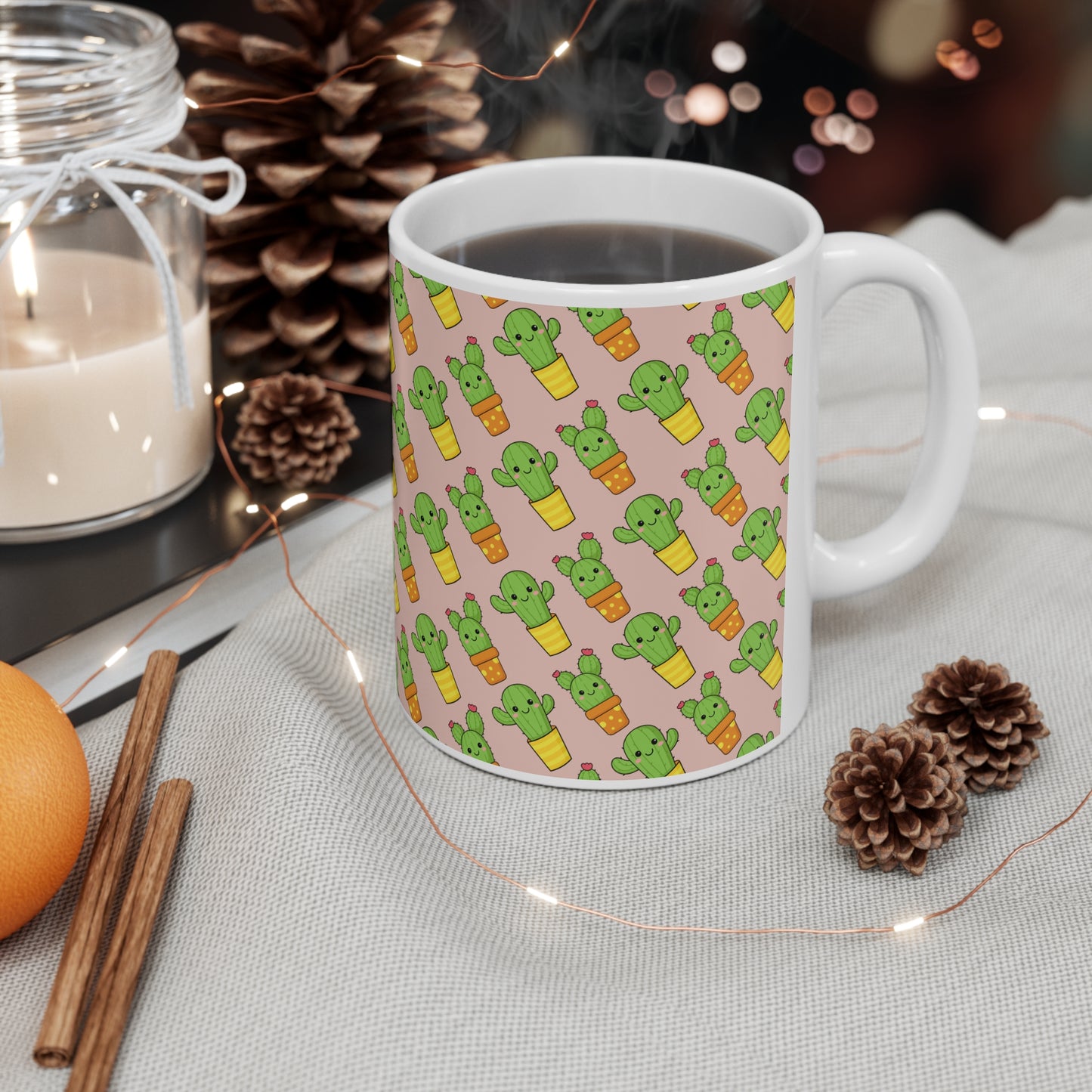 Cute Cactus Ceramic Mug 11oz