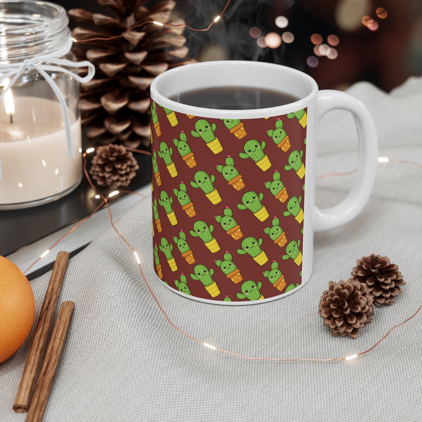 Cute Cactus Ceramic Mug 11oz