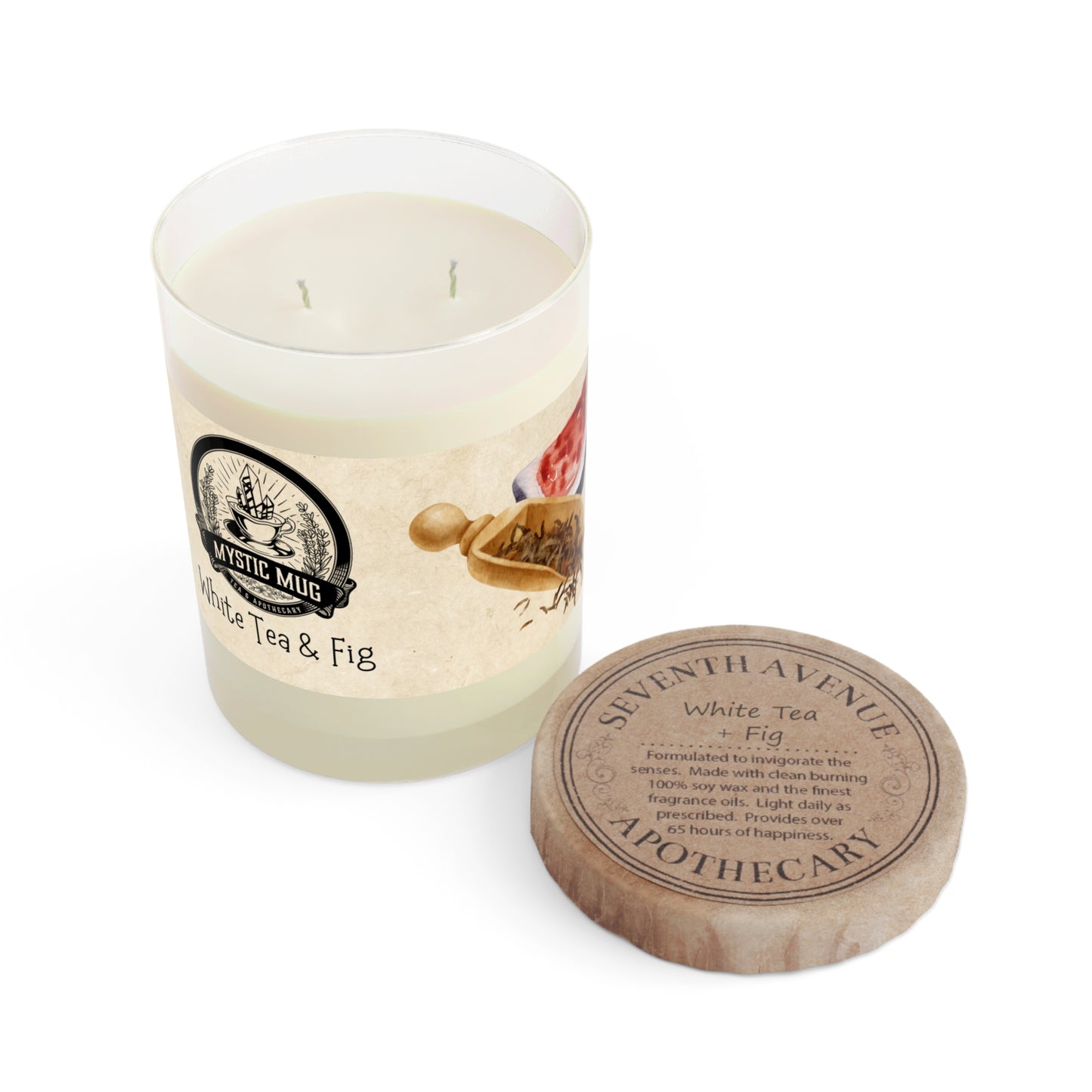 Scented Tea Time Candle - Full Glass, 11oz
