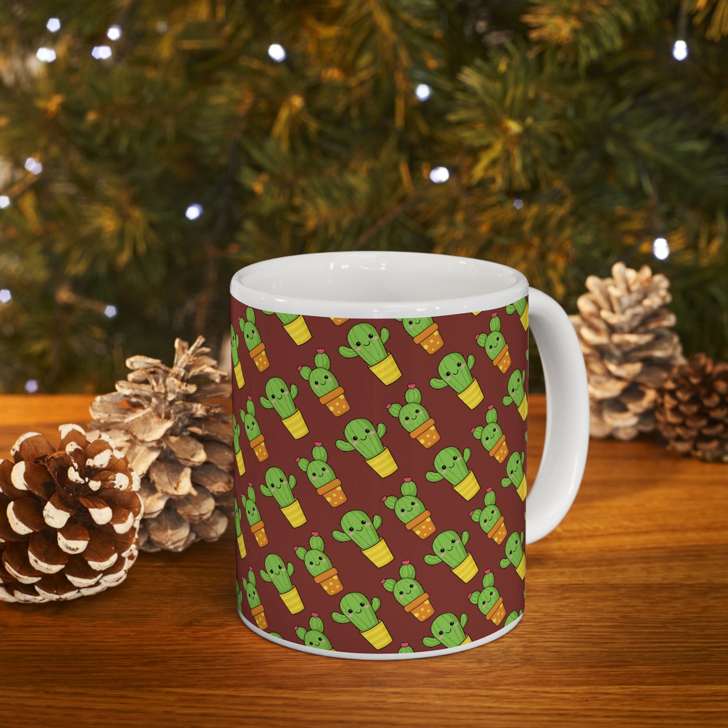 Cute Cactus Ceramic Mug 11oz