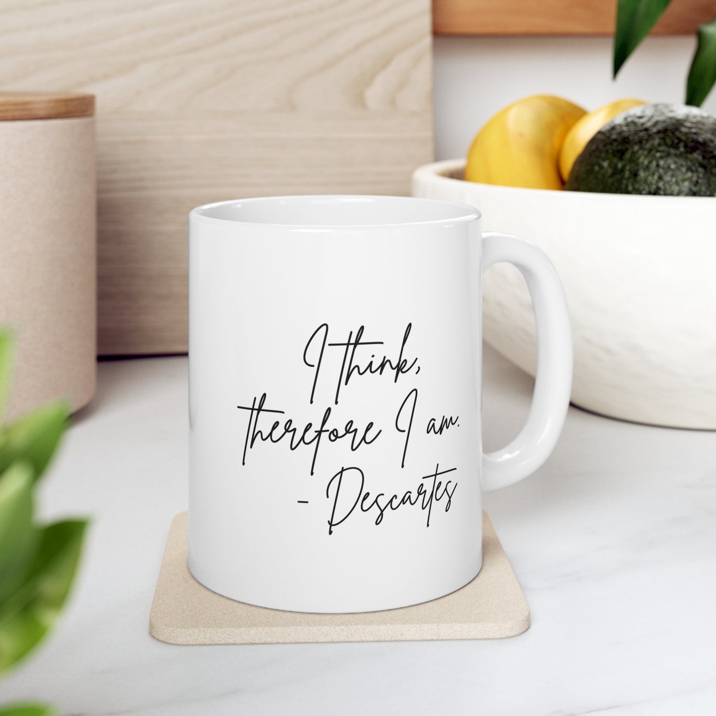 Descartes Philosophy Ceramic Mug 11oz