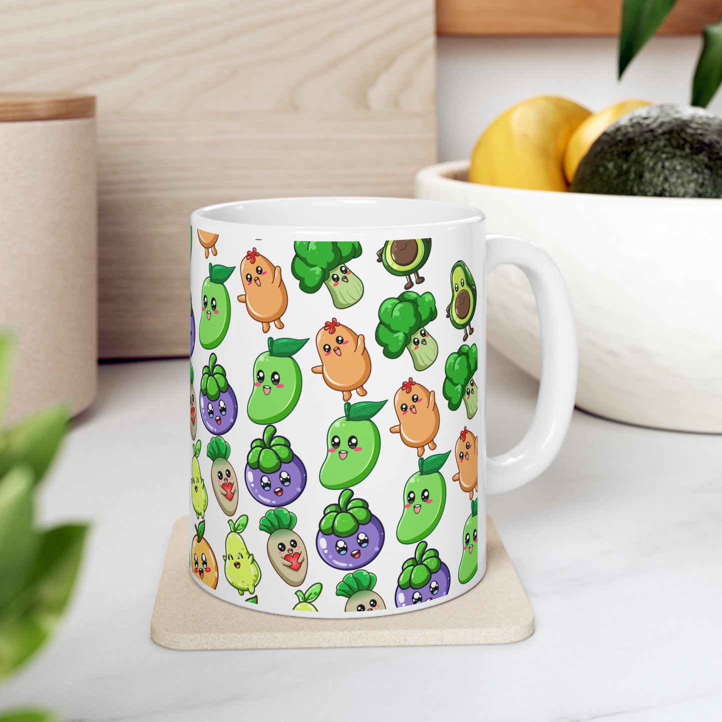 Fruits & Veggies Ceramic Mug 11oz