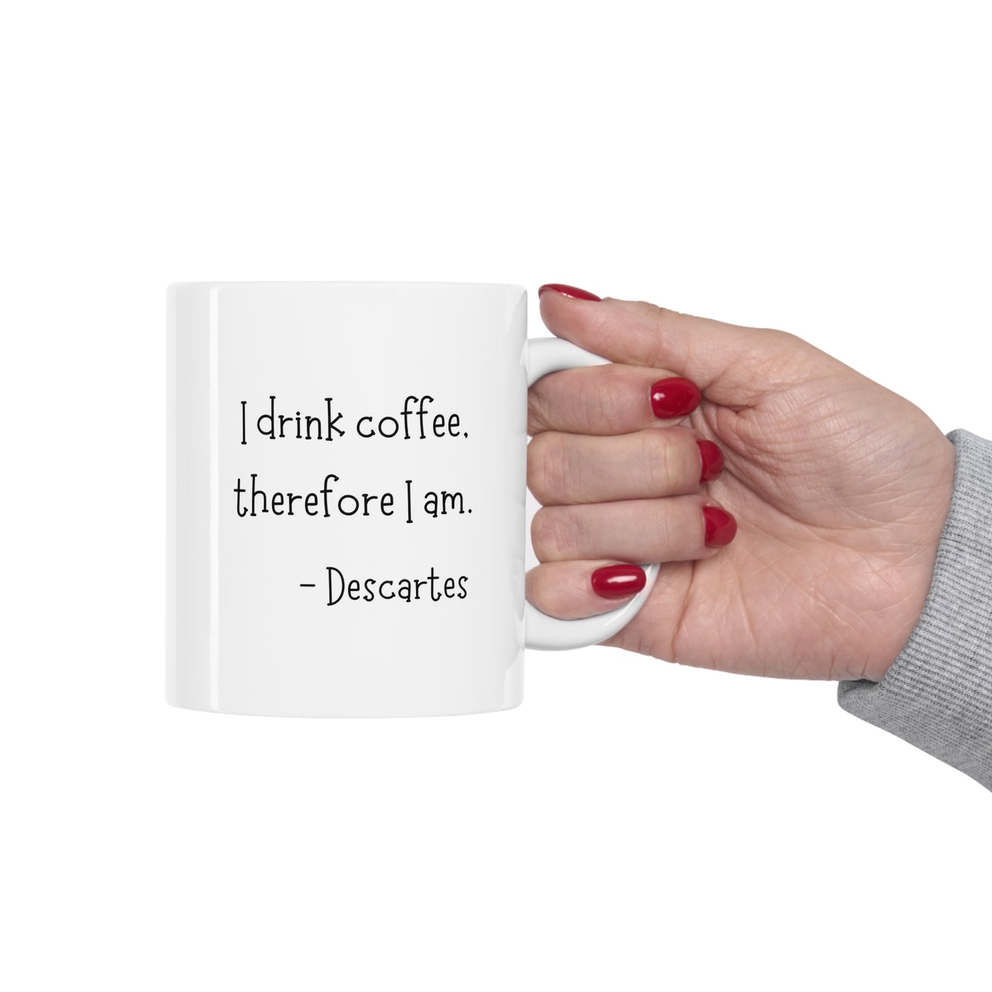 Descartes on Coffee Ceramic Mug 11oz