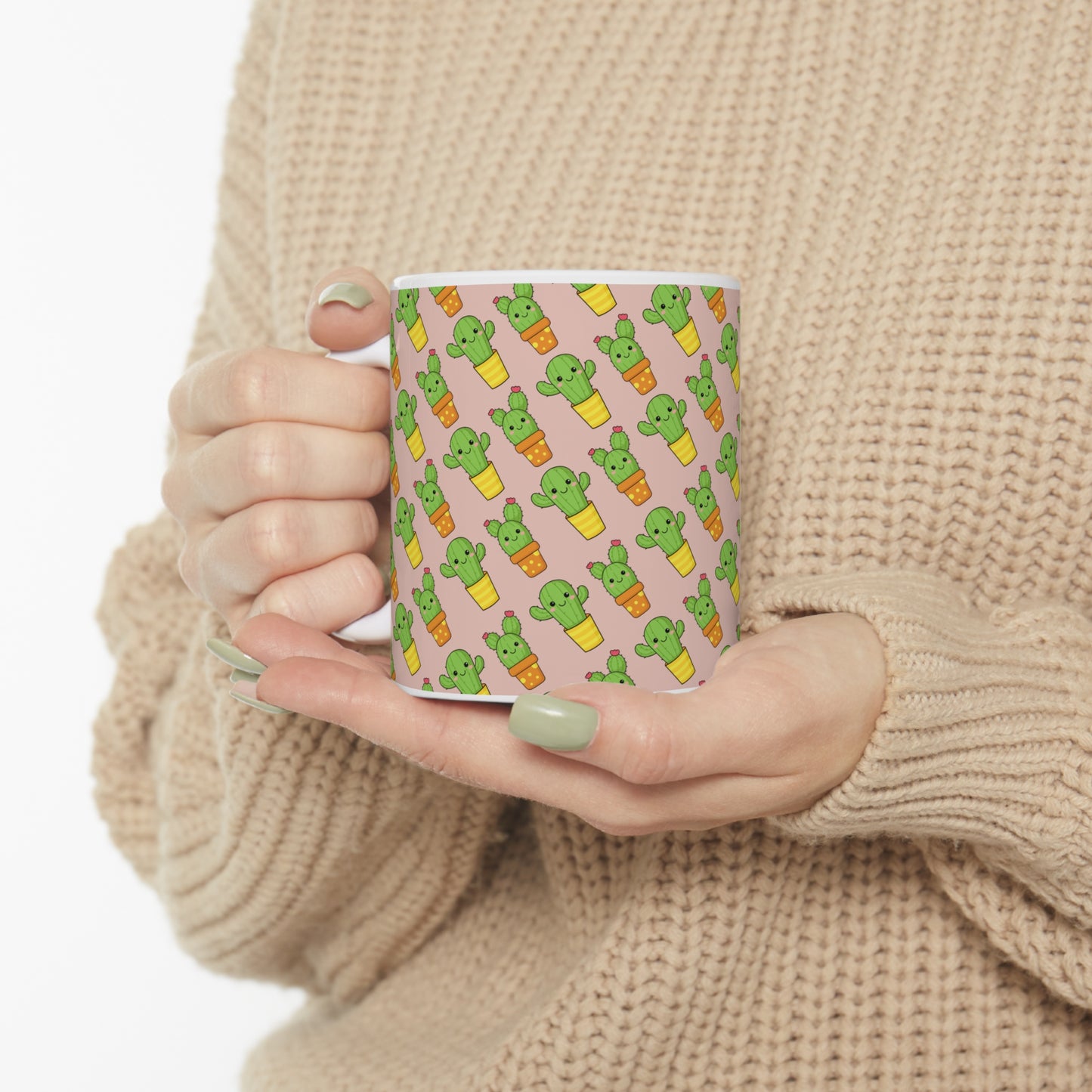 Cute Cactus Ceramic Mug 11oz