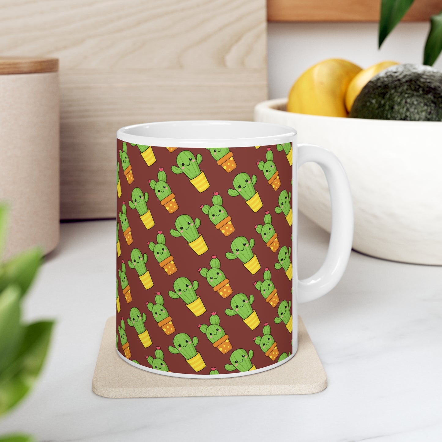 Cute Cactus Ceramic Mug 11oz