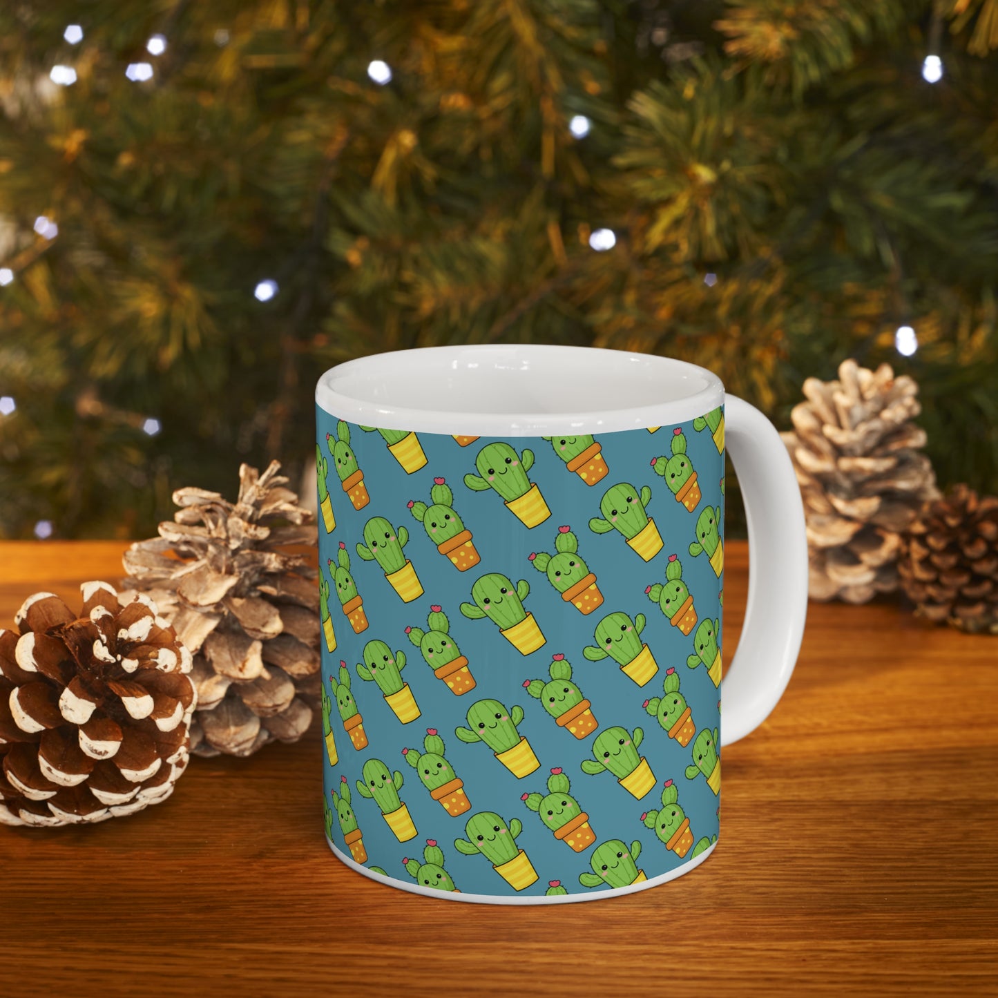 Cute Cactus Ceramic Mug 11oz