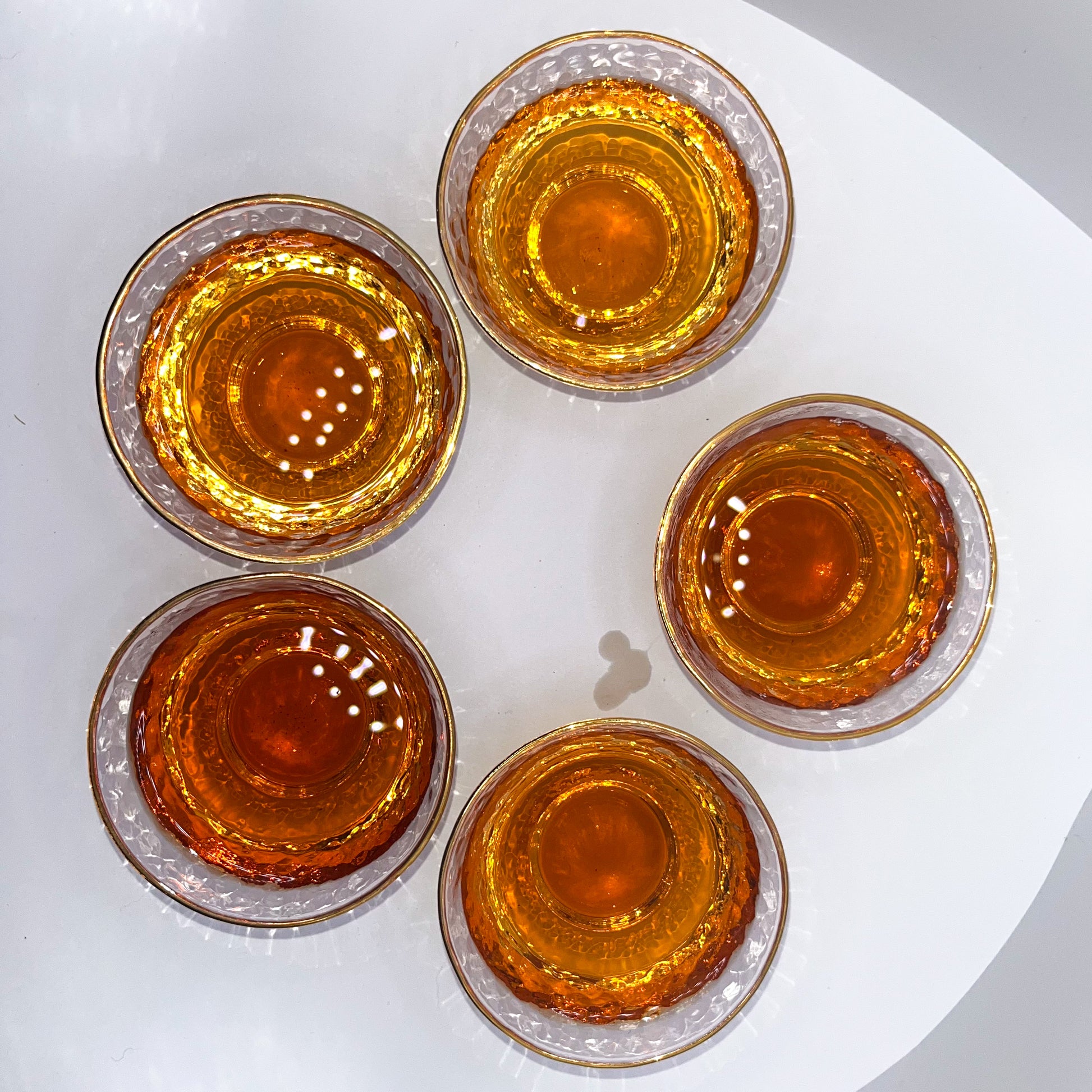 First 5 Sessions of Tea Starting from Top & Going Counterclockwise | 2010 Gongting Qi Zi Shu Pu'erh