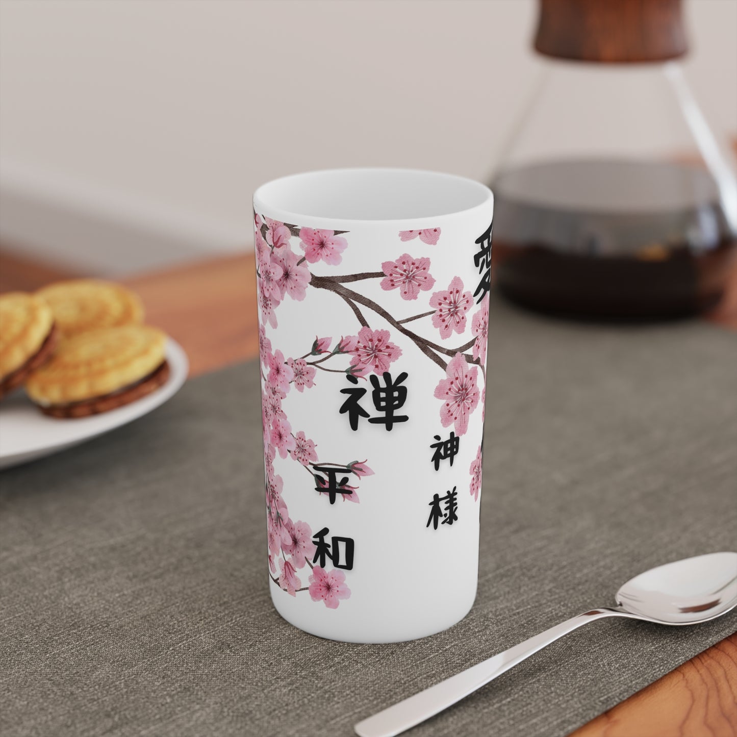 Positive Affirmation Cherry Blossom Conical Cup