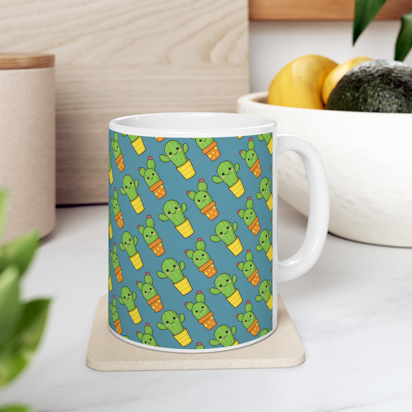 Cute Cactus Ceramic Mug 11oz