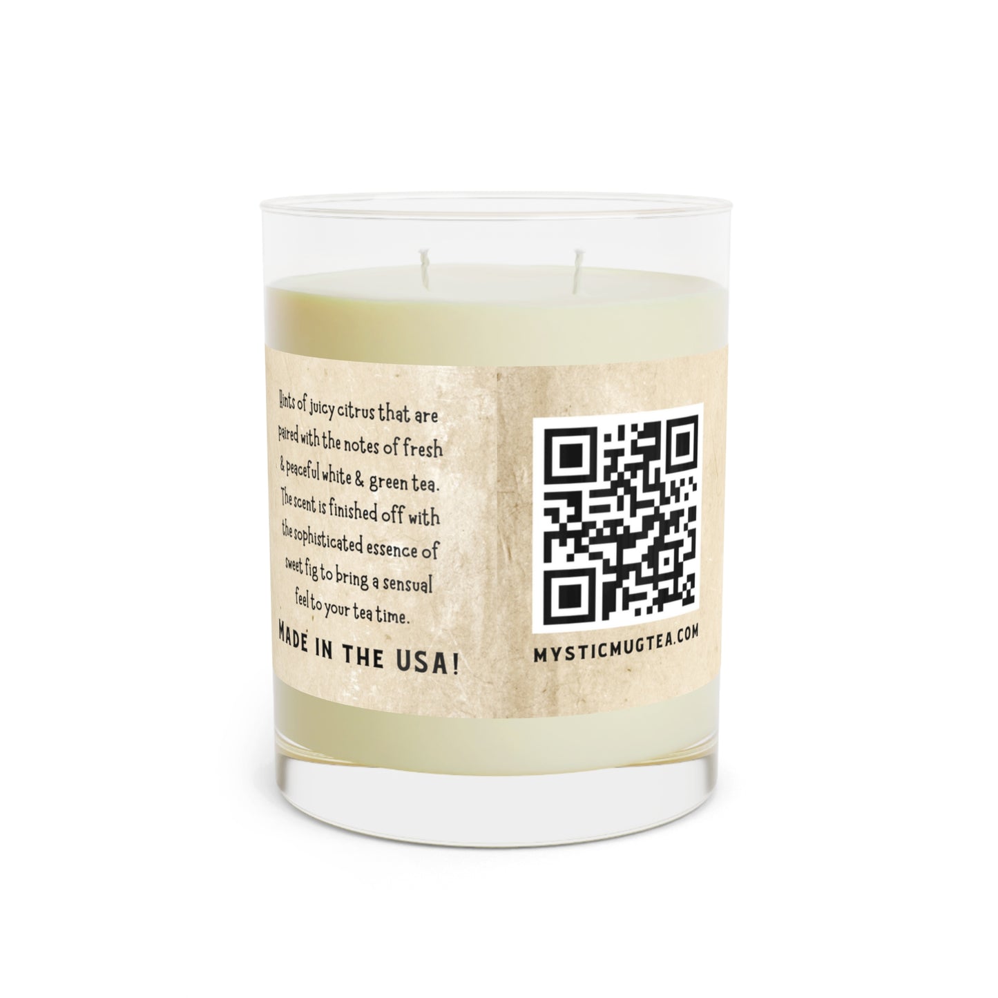 Scented Tea Time Candle - Full Glass, 11oz