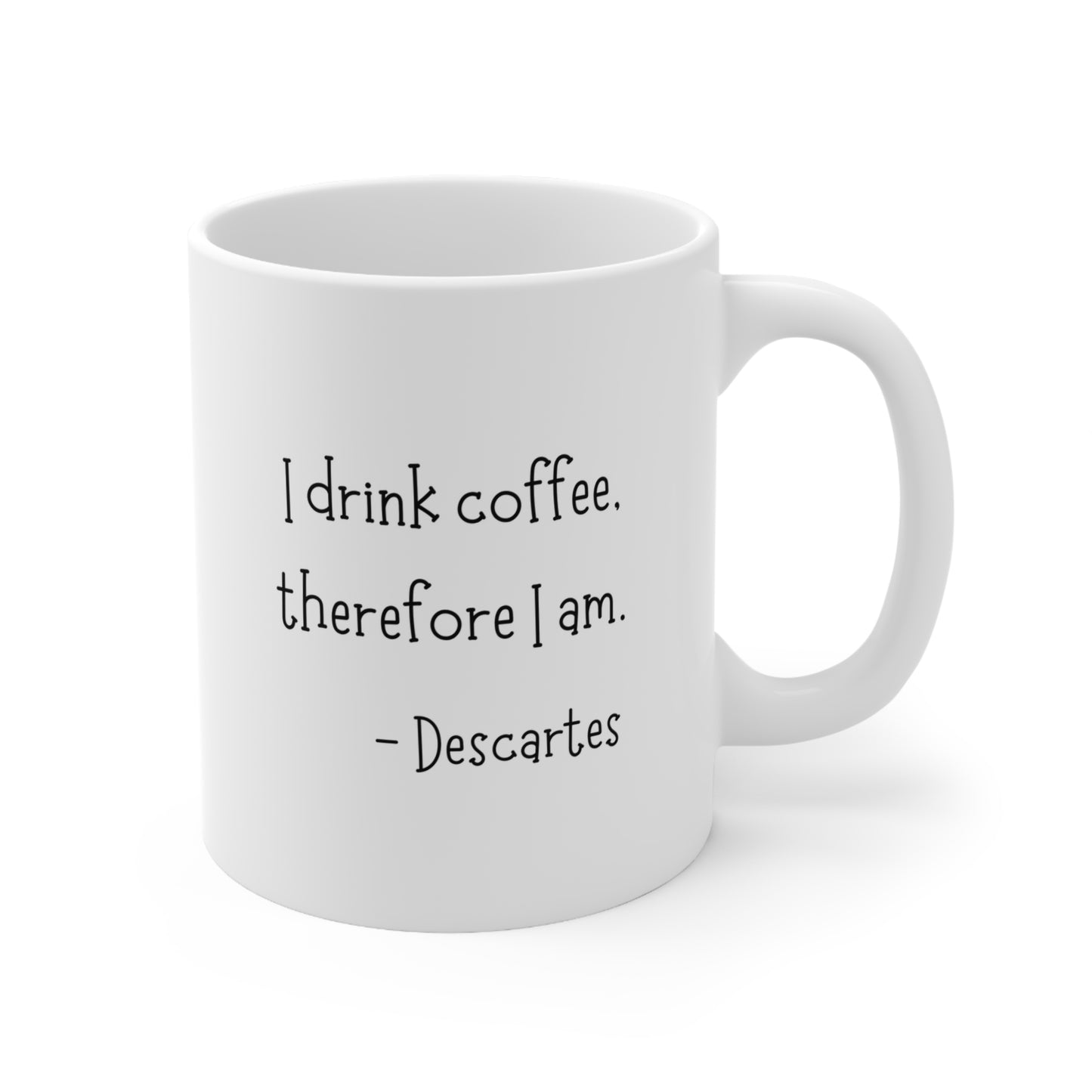 Descartes on Coffee Ceramic Mug 11oz