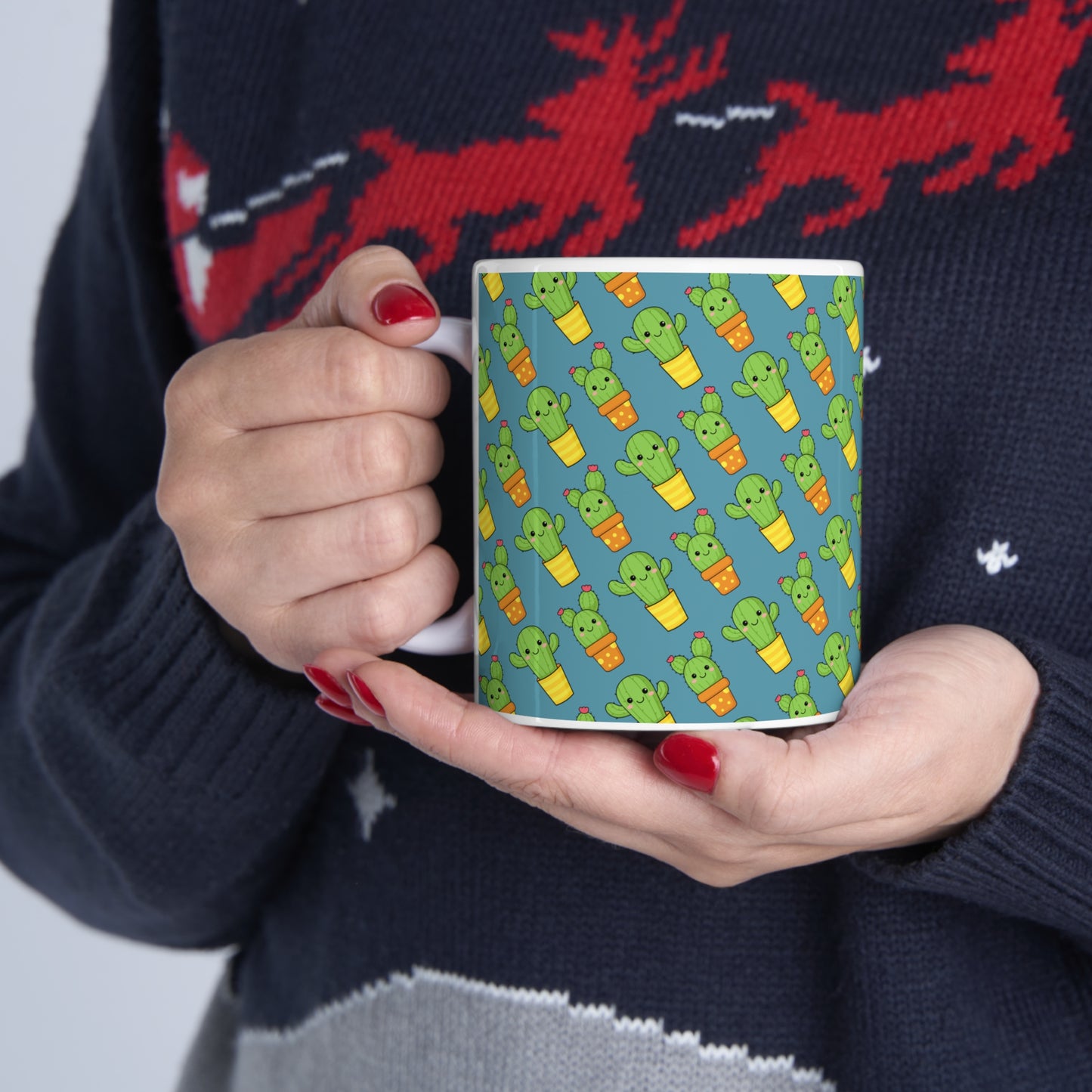 Cute Cactus Ceramic Mug 11oz