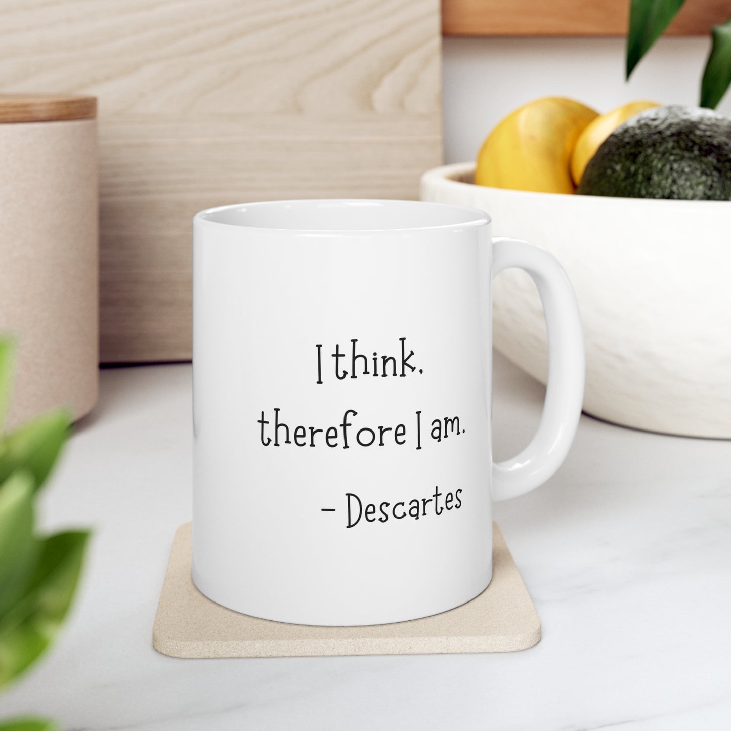 Descartes Philosophy Ceramic Mug 11oz