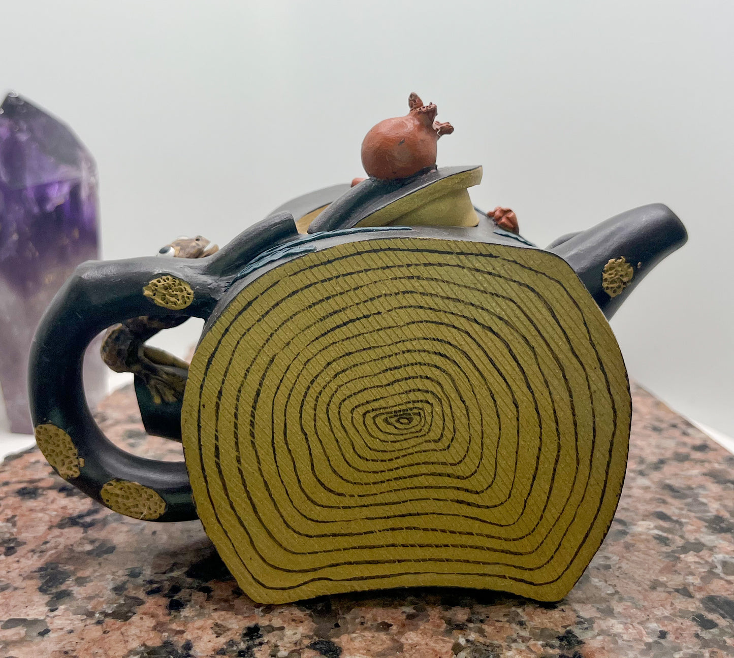 Frog on a Tree Trunk Teapot