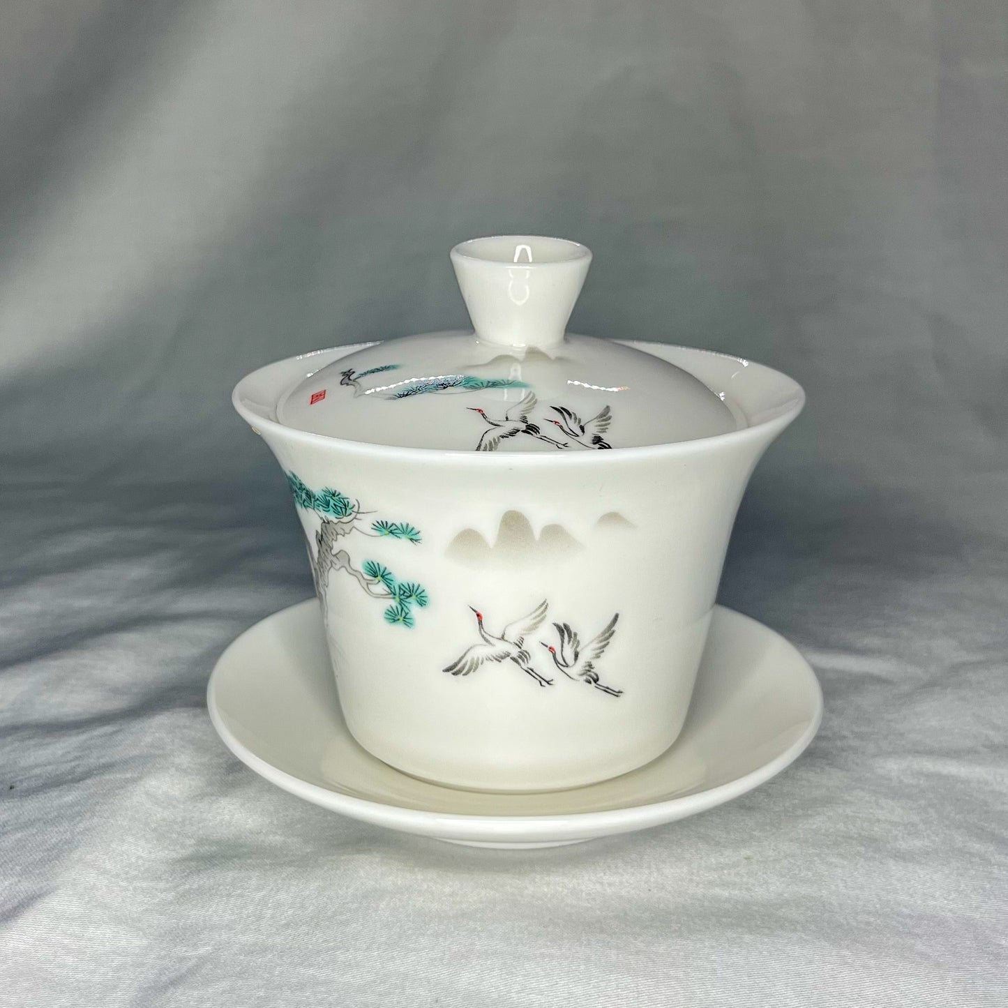 Gaiwain featuring Cliffside Bonsai Pine & Partnered Cranes Flying to Roost (6.7oz)