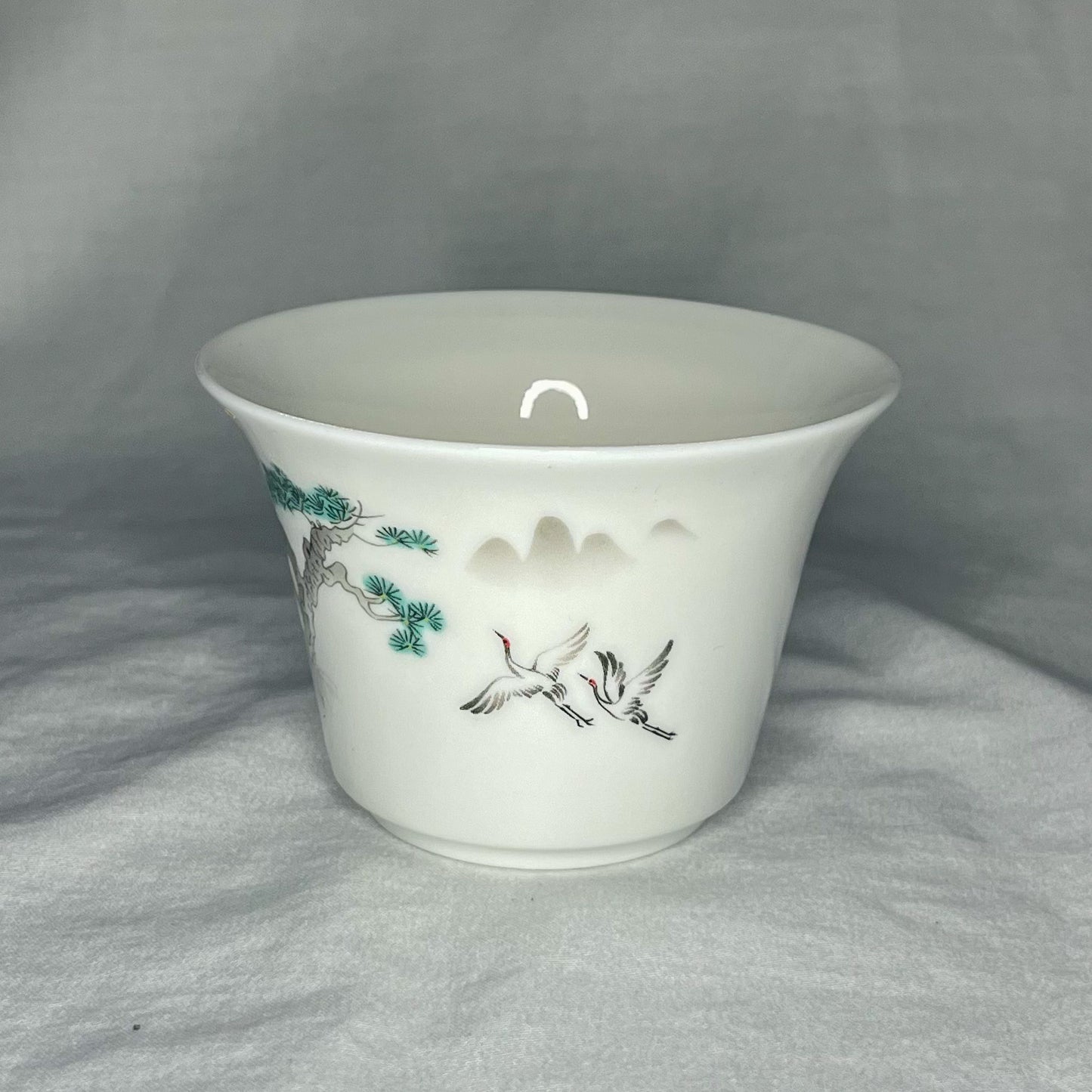 Gaiwain featuring Cliffside Bonsai Pine & Partnered Cranes Flying to Roost (6.7oz)