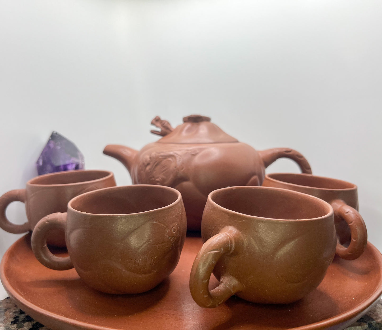 Red Clay Dragon Tea Set