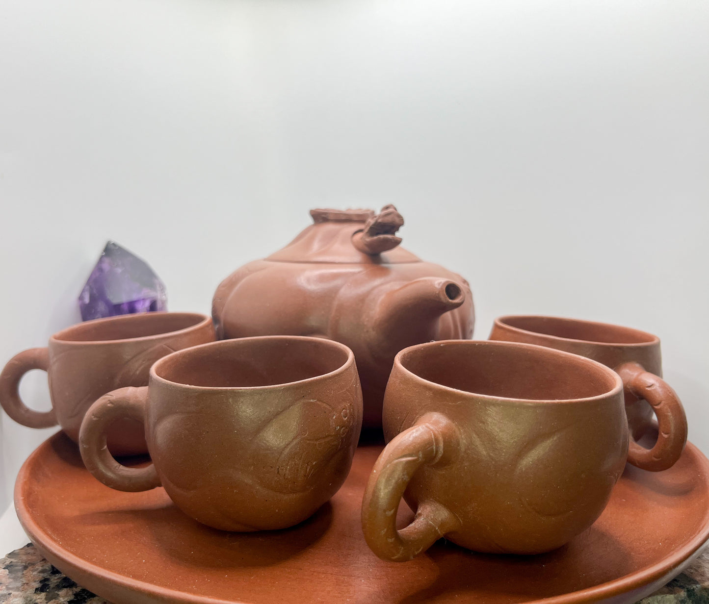 Red Clay Dragon Tea Set