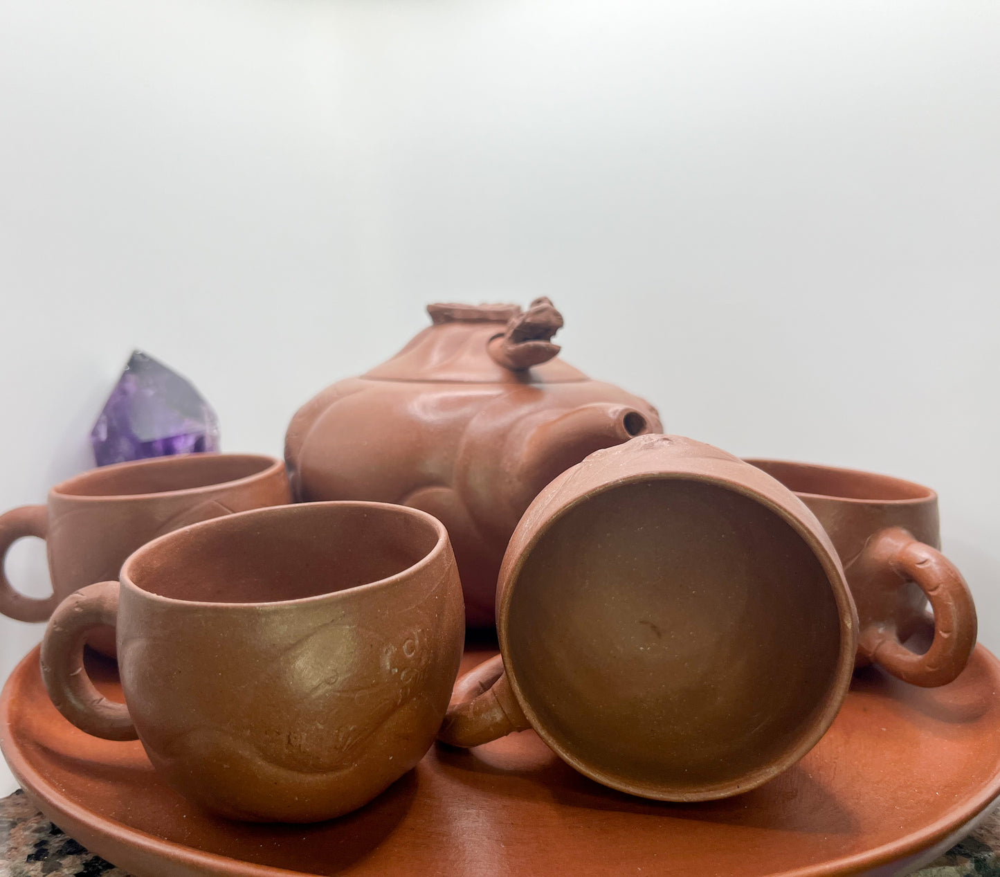 Red Clay Dragon Tea Set